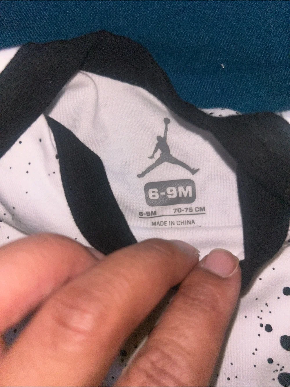 🌼2 for $5🌼 Jordan White and Black Infant One-Piece Bodysuit with Maroon Jumpman